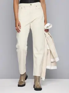 Levis Women Wedgie Pure Cotton Straight Fit High-Rise Jeans