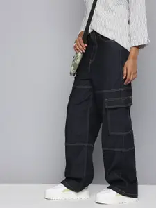 Levis Women Baggy Fit High-Rise Stretchable Cargo Style Jeans