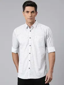Majestic Man Comfort Slim Fit Gingham Checked Casual Shirt