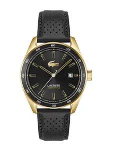 Lacoste Men Boston Leather Analogue Automatic Motion Powered Watch 2011378