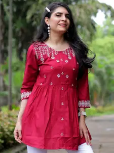 KALINI Ethnic Motifs Embroidered Kurti