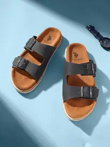 U.S. Polo Assn. Men Leather Comfort Sandals
