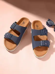 U.S. Polo Assn. Men Leather Comfort Sandals