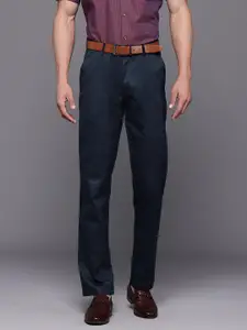 Louis Philippe Men Cotton Slim Fit Formal Trousers