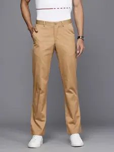Louis Philippe Men Slim Fit Pure Cotton Trousers