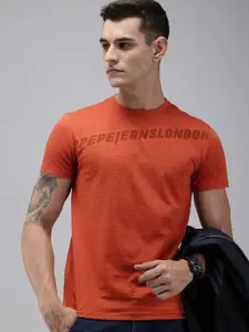 Pepe Jeans Brand Logo Printed Pure Cotton Slim Fit T-shirt