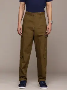 The Roadster Lifestyle Co. Men Pure Cotton Relaxed Cargos