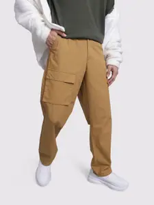 The Roadster Life Co. Men Relaxed Fit Cargo-Style Trousers