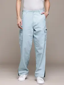 The Roadster Lifestyle Co. Men Pure Cotton Cargo-Style Relaxed Trousers