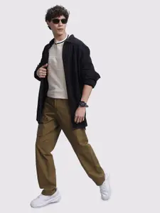 The Roadster Life Co. Men Relaxed Fit Cargo-Style Trousers