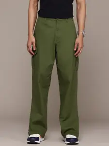 The Roadster Life Co. Men Pure Cotton Loose Fit Chinos Trousers