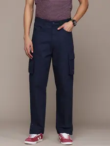 The Roadster Lifestyle Co. Men Pure Cotton Relaxed Cargos