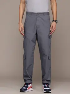 The Roadster Life Co. Men Pure Cotton Relaxed Loose Fit Cargos Trousers