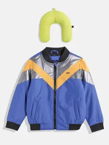 Allen Solly Junior Boys Colourblocked Bomber Jacket