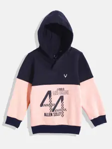 Allen Solly Junior Boys Colourblocked Hooded Sweatshirt