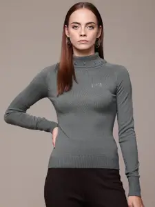 bebe Exclusive Collection Rivet Detail Sweater