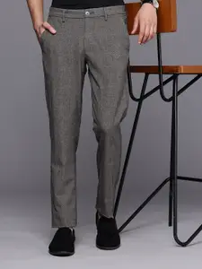 Allen Solly Men Checked Casual Trousers