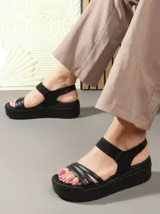 ELLE Women Open Toe Flatform Heeled Sandals