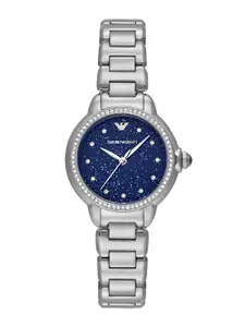 Emporio Armani Women Embellished Bracelet Style Analogue Watch AR11630I