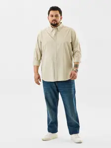 Snitch Plus Size Men Relaxed Opaque Casual Shirt