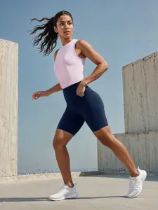 Blissclub Women Skinny Fit High-Rise Cycling Sports Shorts