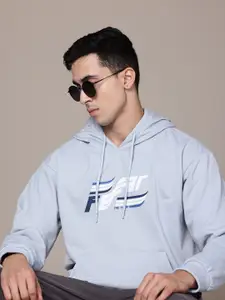 Roadster Men Printed Hooded Sweatshirt