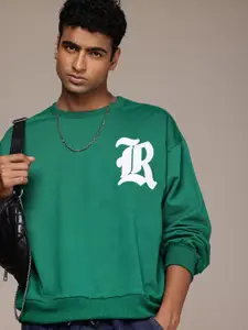 The Roadster Life Co. Oversized Fit Applique Detailing Pullover Sweatshirt