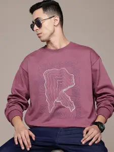 The Roadster Lifestyle Co. Men Printed Relaxed Fit Sweatshirt