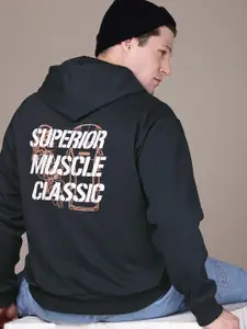 The Roadster Life Co. Printed Hooded Relaxed Fit Sweatshirt