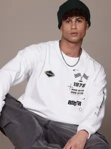 The Roadster Lifestyle Co. Typography Print Relaxed Fit Sweatshirt