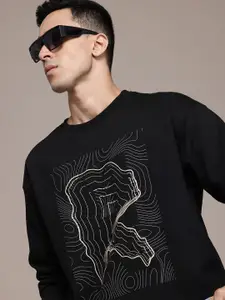 The Roadster Lifestyle Co. Men Printed Relaxed Fit Sweatshirt