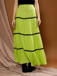 Boho By Athena Solid Flared Maxi Skirts