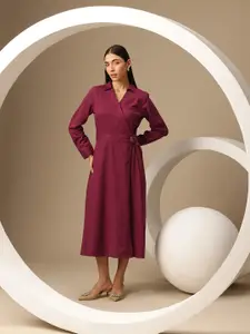 Chemistry Pure Cotton Belted Wrap Midi Dress