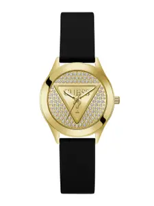 GUESS Women Embellished Dial & Straps Analogue Watch GW0745L5