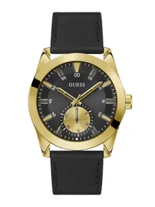 GUESS Men Dial & Leather Straps Analogue Watch GW0793G2