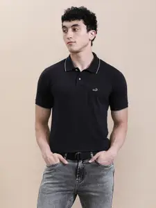 Crocodile Men Solid Polo Collar Cotton Slim Fit T-Shirt