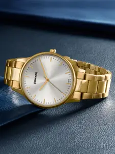 Sonata Men Dial & Stainless Steel Bracelet Style Straps Analogue Watch 77144YM02