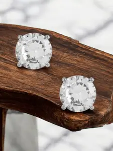 OOMPH Cubic Zirconia Studded Contemporary Studs