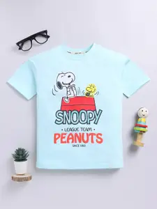Happy Faces Boys Snoopy Print Pure Cotton T-shirt