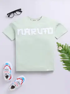 Happy Faces Boys Naruto Print Pure Cotton T-shirt