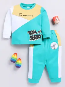 Moms Love Infant Boys Pure Cotton Tom & Jerry Printed T-shirt & Jogger