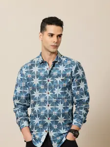 Mr Bowerbird Premium Tailored Fit Printed Casual Shirt