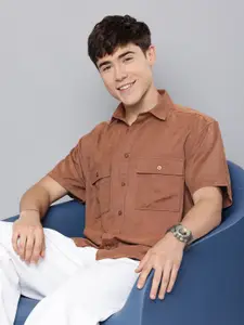 Aeropostale Spread Collar Relaxed Fit Casual Shirt