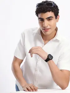 Aeropostale Geometric Self Design Casual Shirt