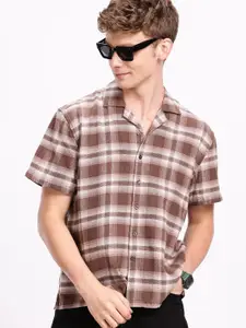 Aeropostale Checked Relaxed Fit Pure Cotton Casual Shirt