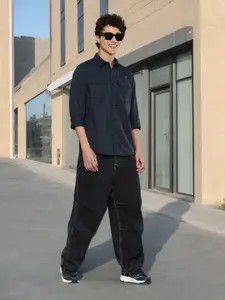 Aeropostale Solid Opaque Pure Cotton Casual Shirt