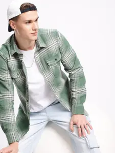 Aeropostale Checked Opaque Pure Cotton Casual Shirt