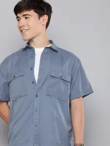 Aeropostale Spread Collar Relaxed Fit Casual Shirt