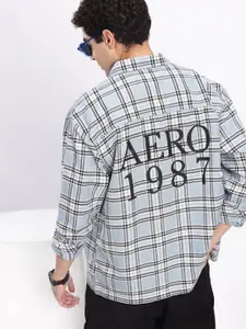 Aeropostale Brand logo printed Checked Relaxed fit Casual Shirt