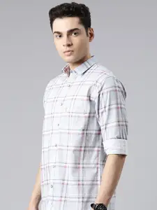Majestic Man Comfort Slim Fit Opaque Checked Cotton Casual Shirt